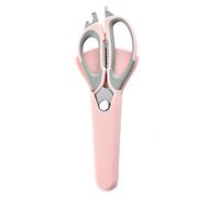 Forbici da Cucina, Forbici Cucina Smontabili, forbice cucina ultra resistenti affilate a mano con impugnatura in plastica affilata per pollo, pollame, pesce, carne, verdure, erbe e barbecue (Rosa)