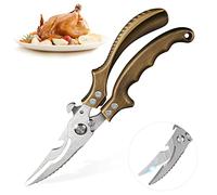Forbici da Cucina, Forbici Trinciapollo Professionali, Forbici pollo multifunzionale, Trinciapollo in Acciaio Inox Meccanismo a molla, Per pollo,Pollame,Carne, Regalo per uomini, donne, papà, mamma