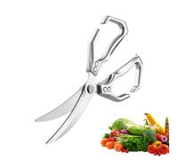 Forbici da Cucina per Alimenti, 2 in 1 Forbici Multiuso con Schiaccianoci, Acciaio Inossidabile Resistente Multiuso Forbice Per Uso Domestico Elaborazione Cibo Frutta Insalata Verdura Gamberi
