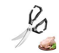 Forbici da Cucina per Alimenti | 2 in 1 per Carne con Schiaccianoci | Utensile da Cucina in Acciaio Inossidabile per Preparazione Cottura Carne Pollame