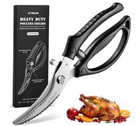 Forbici da Cucina Professionali: Trinciapollo Affilate Con Blocco di Sicurezza e Molla, Adatte per Pollo, Pesce, Carne, Ossa e Verdure
