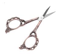 Forbici da cucito 2 pezzi, forbici da ricamo vintage con motivo floreale cesoie per filo da sarto in acciaio inossidabile per lavori di cucito (Placcatura in rame scuro)