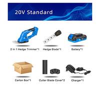 forbici da giardino, 2 in 1 Tagliasiepi elettrico Cordless 3.6V USB Rasaerba Ricaricabile Diserbo Cesoie Potatura Rasaerba Attrezzi da giardino(PTET1049E)