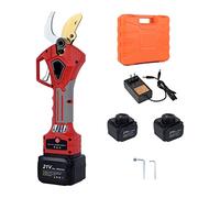 Forbici da giardino elettriche, 21V Cordless Potatore Potatura agli ioni di litio Cesoie Forbici efficienti Bonsai Rami di alberi elettrici Attrezzi da giardino elettrici S32 32mm(RED(case))