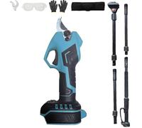 Forbici da potatura elettriche 2 in 1 con perno compatibile con 18 V 20 V batterie, forbici da potatura taglio da 14 a 28 mm, bastone telescopico 2 m, giardinaggio e potatura per alberi (senza