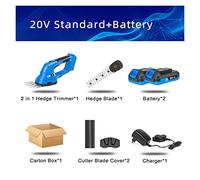 Forbici da Potatura Elettriche 2 in 1 Tagliasiepi elettrico Cordless 3.6V USB Rasaerba Ricaricabile Diserbo Cesoie Potatura Attrezzi da giardino(PTET1049E 19E20)