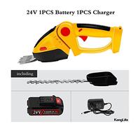 Forbici da Potatura Elettriche 36F/24V Cesoie for siepi elettriche Wireless Ricaricabili Potatura Rasaerba Batteria al litio Tagliasiepi con una sola mano Attrezzi da giardino(24v 1pcs battery)