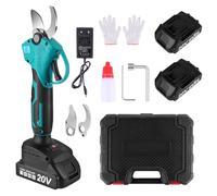 Forbici da potatura elettriche, forbici da potatura a batteria, 2 x 1500 mAh, forbici da potatura da 40 mm con display, forbici da potatura con motore brushless per giardinaggio, alberi da frutto,