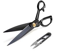 Forbici da sartoria professionali - 30,5 cm, robuste, in acciaio al carbonio ad alta resistenza, affilate, per tessuti, vestiti, pelle e materie prime (nero)