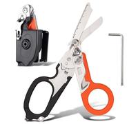 Forbici da trauma multitool con 6 pratiche funzioni, pinza pieghevole in acciaio inox, ideale per uso professionale in servizi di soccorso o attività quotidiane