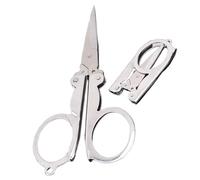 Forbici da viaggio, forbici da viaggio 2 pezzi, mini pieghevoli in metallo appendibili e portatili, perfette per artigianato, campeggio, pesca, attività all'aperto