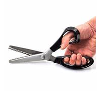 Forbici dentellate zigzag in acciaio INOX - Tessuto forbici sartoria Upholstery Tailor smerlato forbici dentellate forbici, forbici da cucito in pelle, tessuto, carta strumento da taglio Serrated 3mm