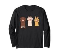 Forbici di Carta con Zampe di Cane ironico Maglia a Manica