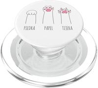 Forbici di carta roccia Zampe e muffole di gatto in spagnolo PopSockets PopGrip per MagSafe