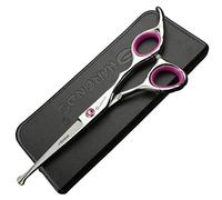 Forbici di sicurezza a testa rotonda da 15 cm, punta rotonda, taglio professionale per capretti/donna/uomo, set di forbici da parrucchiere per barbiere (rosa)