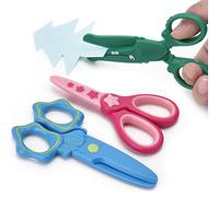 Forbici di sicurezza per bambini, forbici per bambini 3 pezzi Forbici di carta Forbici artigianali Scuola materna Scuola materna Forbici per principianti con lama di plastica, artigianato fai-da-te