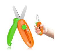 Forbici di Sicurezza per Bambini - Piccole Forbici Retrattili per Età 3-5 2-4 1-3, Carine per Artigianato Prescolare - Arancione