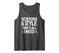 Forbici e Stile, That's I Need Funny Hairstylist Canotta, Uomo, Grigio Scuro, M