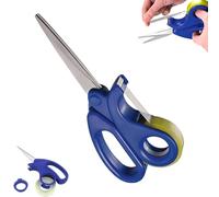 Forbici e taglierino per nastro adesivo trasparente integrato, multiuso, per confezioni regalo, ufficio, casa e scuola (1)