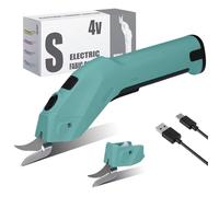 Forbici Elettriche Cutter per Tessuti, 4V 2500mAh Taglia Cartone Elettrico con 2 Testina di Taglio, Multi-Cutter Ricaricabile per Cartone Pelle Tappeto Plastica Stoffa Pannolenci