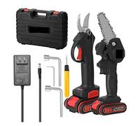 Forbici elettriche da potatura, 30 millimetri Cordless Motore Brushless 88VF Elettrico Potatura Cesoie 4 pollici Motore Spazzola Cahinsaw Set Strumento di Lavorazione Del Legno Attrezzo Da Giardino