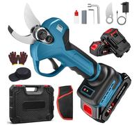 Forbici Elettriche da Potatura, Motore Brushless da 650 W, 2 Modalità di Taglio, Display a LED, Lame in Acciaio ad Alto Tenore di Carbonio, Forbici da Potatura da Giardino a Batteria