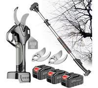 Forbici Elettriche Da Potatura Per Alberi Da 45 Mm Senza Fili Con Asta Di Prolunga, Potatore Elettrico Bch, Cesoie Elettriche Professionali, Batteria 2/3 E 1 Caricabatterie Inclusi, 3 Battery, 3 blade