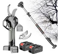 Forbici Elettriche Da Potatura Per Alberi Da 45 Mm Senza Fili Con Asta Di Prolunga, Potatore Elettrico Bch, Cesoie Elettriche Professionali, Batteria 2/3 E 1 Caricabatterie Inclusi, 2 Battery, 2 blade