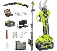 Forbici Elettriche da Potatura Tronchese per Rami Potatore con Asta di Prolunga Reach 160-240 Cm Telescopico Elettrico Cesoia da Taglio Diamete 40/50 Mm, 40mm, Battery*1