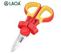 Forbici elettriche in acciaio inossidabile LAOA 1000V manico isolato tagliacavi per isolamento ad alta tensione cesoie VDE per elettricisti