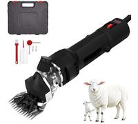 Forbici Elettriche Per Pecore 680w, 2400 Giri/min Tosatrice Per Pecore Con Cavo Di Alimentazione Da 3 Metri, Regolazione A 6 Velocità E Lama In Acciaio Inossidabile, 9 Tosatrici Per Lana black