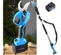 Forbici elettriche portatili Cesoie per potatura a batteria,potatore per rami di albero da 32mm,senza/con asta di prolunga (Misurare : With extension bar)