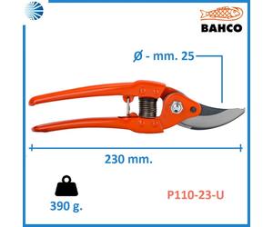 Forbici forbice cesoie da potatura professionali pota potare bahco p 110 23 u