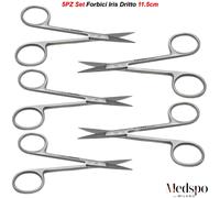 Forbici Iris Dritte Forbici per Gengive Chirurgiche Cesoia Rimozione Sutura 5PZ