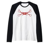 Forbici Lesbiche Uguali Diritti LGBT Orgoglio Gay Coppia Lesbica Maglia con Maniche Raglan