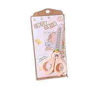 Forbici per bambini con coperchio protettivo per bambini, con scala di marcatura impugnatura ergonomica per bambini, per realizzare biglietti artigianali e forbici casuali