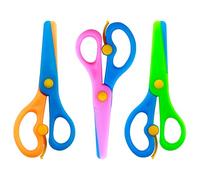 Forbici per Bambini dai 2 Anni in Su - Set 3 Pezzi per Artigianato e Prescolare, Taglierina in Plastica PP per Carta