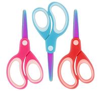 Forbici per bambini mancini Asdirne, forbici di sicurezza per bambini con rivestimento in titanio, forbici per il fai da te con punte smussate in acciaio inossidabile e impugnatura morbida, ideali per