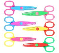 Forbici per bambini, set da 6 pezzi, colorate e sicure, vari disegni sicuri per i bambini, Zig