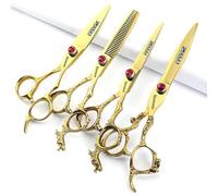 Forbici per capelli super taglienti 6/7/7.5/8/9 pollici, fornendo una sensazione stabile.. (6 pollici -4pc)