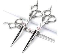 Forbici per capelli super taglienti 6/7/7.5/8/9 pollici, fornendo una sensazione stabile.. (7 pollici -3pc-A)