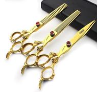 Forbici per capelli super taglienti 6/7/7.5/8/9 pollici, fornendo una sensazione stabile.. (7 pollici -3pc-B)
