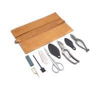 Forbici per Composizioni Floreali, Forbici Ikebana, Strumenti Giapponesi per Composizioni Floreali Ikebana in Acciaio Inossidabile con Borsa in Vera Pelle di Vacchetta