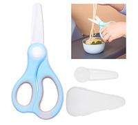 Forbici per Pappe in Ceramica - Blue - Con Coperchio Antipolvere e Custodia - Taglia Facilmente gli Alimenti per Bambini - Ideale per Spaghetti, Carne, Pollo, Verdure e Frutta (1 pcs - Blu)