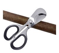 Forbici per sigari, tagliasigari portatili in acciaio inox, tagliasigari a doppia lama per diversi sigari, forbici universali per sigari, colore argento