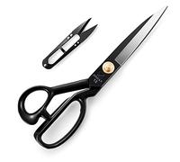 Forbici per tessuti 12 pollici, forbici da cucito forbici da sarto in acciaio ad alto tenore di carbonio affilate come rasoi per tagliare tessuti, pelle, materiali, vestiti, cucito (nero)