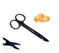 Forbici per unghie Lame curve Unghie dure e spesse J2 Acciaio inossidabile Forbici per pedicure Forbici per unghie spesse Forbici per cuticole Forbici per unghie dei piedi (Nero, 4,5 pollici)