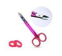 Forbici per unghie Lame curve Unghie dure e spesse J2 Acciaio inossidabile Forbici per pedicure Forbici per unghie spesse Forbici per cuticole Forbici per unghie dei piedi (Viola, 4,5 pollici)