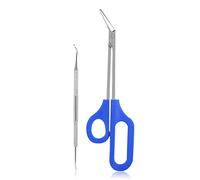 Forbici per unghie lunghe con manici lunghi perfetti per chiodi a punta larga Easy Reach Handle Design unico per unghie ergonomiche con forbici per cuticole incise