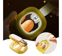 Forbici per unghie per bambini con luce e lente d'ingrandimento 2,5x, per unghie e piedi, silenziose e sicure, regalo per neonati e anziani (A)